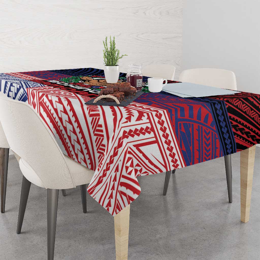 Samoa Boxing Tablecloth Samoan Boxer Funny Style DT05 - Polynesian Pride