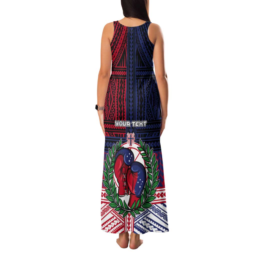 Personalised Samoa Boxing Tank Maxi Dress Samoan Boxer Funny Style - Polynesian Pride