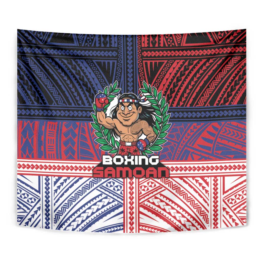 Samoa Boxing Tapestry Samoan Boxer Funny Style - Polynesian Pride