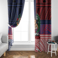 Samoa Boxing Window Curtain Samoan Boxer Funny Style - Polynesian Pride
