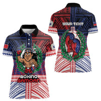 Personalised Samoa Boxing Women Polo Shirt Samoan Boxer Funny Style DT05 - Polynesian Pride