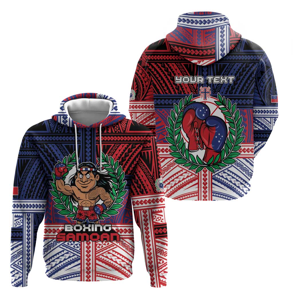 Personalised Samoa Boxing Zip Hoodie Samoan Boxer Funny Style DT05 - Polynesian Pride