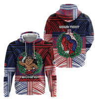 Personalised Samoa Boxing Zip Hoodie Samoan Boxer Funny Style DT05 - Polynesian Pride