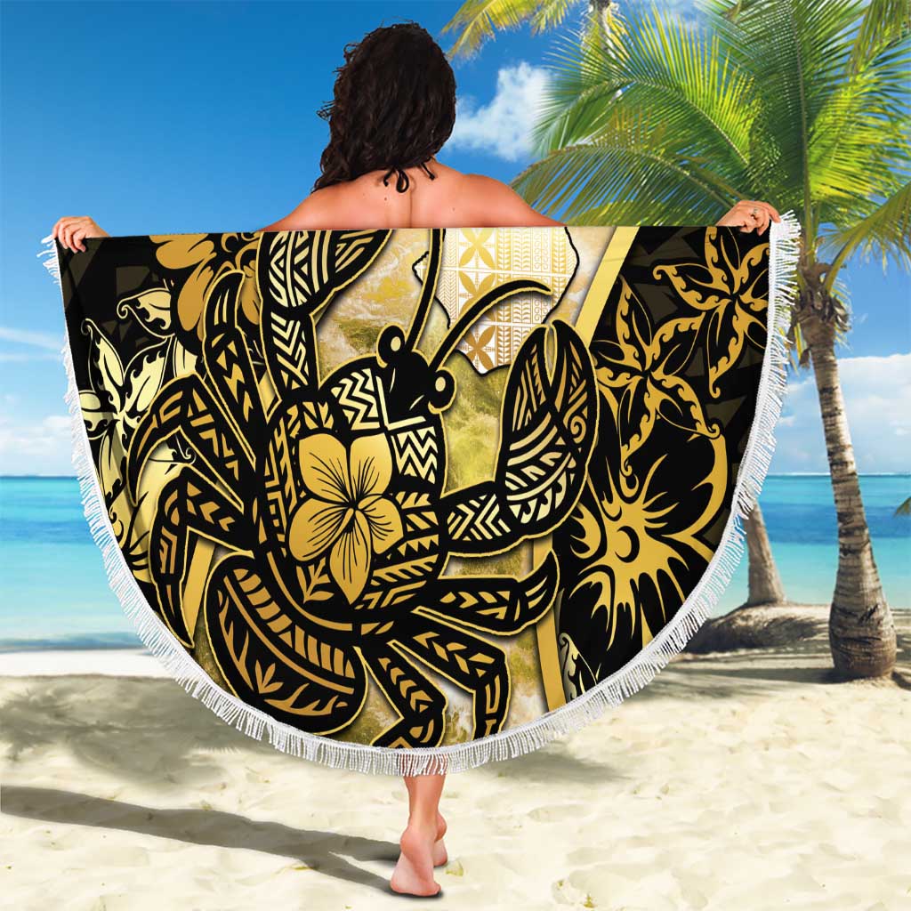 Niue Beach Blanket Niuean Crab Waves Style DT05 - Polynesian Pride