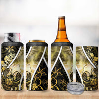 Personalised Niue 4 in 1 Can Cooler Tumbler Niuean Crab Waves Style DT05 - Polynesian Pride