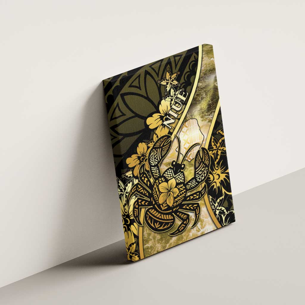 Niue Canvas Wall Art Niuean Crab Waves Style DT05 - Polynesian Pride