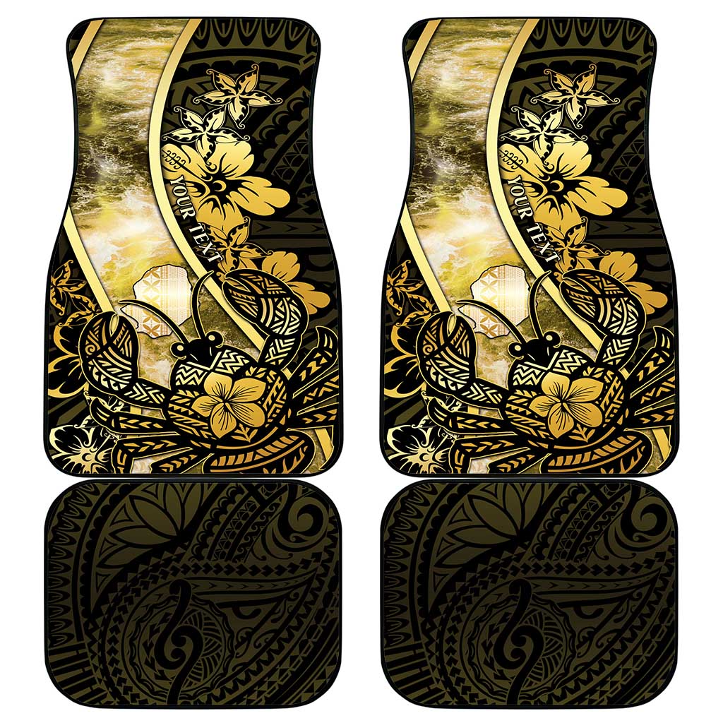 Niue Car Mats Niuean Crab Waves Style DT05 - Polynesian Pride