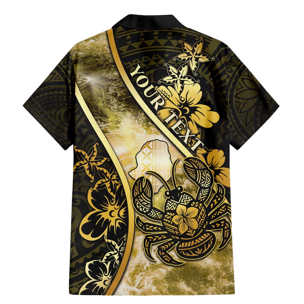 Personalised Niue Family Matching Mermaid Dress and Hawaiian Shirt Niuean Crab Waves Style