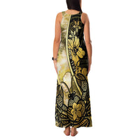 Personalised Niue Family Matching Tank Maxi Dress and Hawaiian Shirt Niuean Crab Waves Style