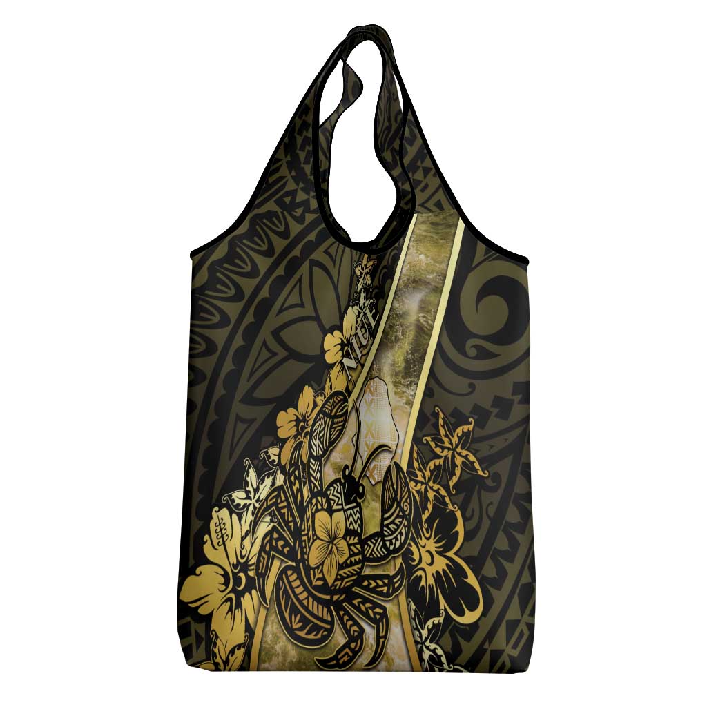 Niue Grocery Bag Niuean Crab Waves Style DT05 - Polynesian Pride