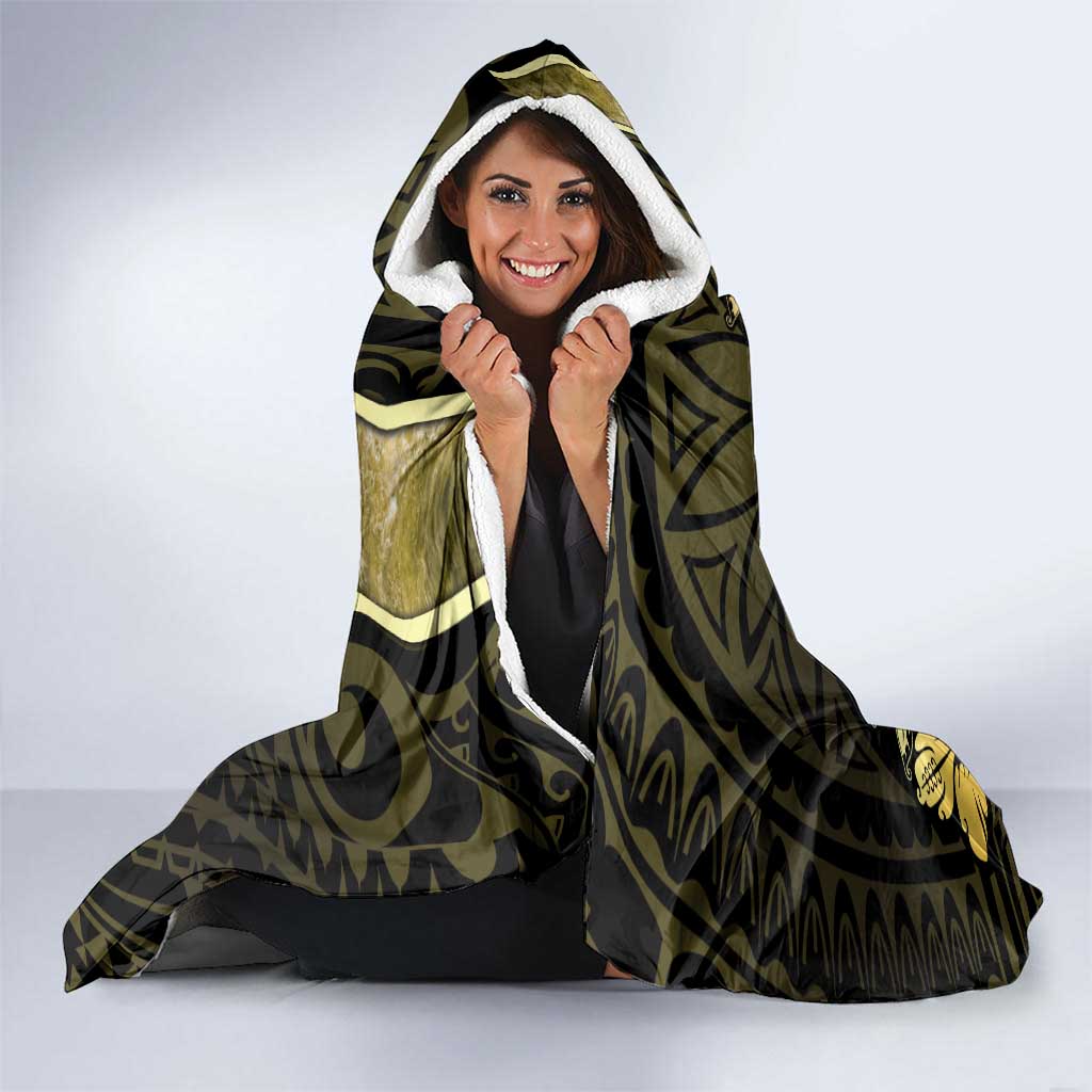 Niue Hooded Blanket Niuean Crab Waves Style DT05 - Polynesian Pride