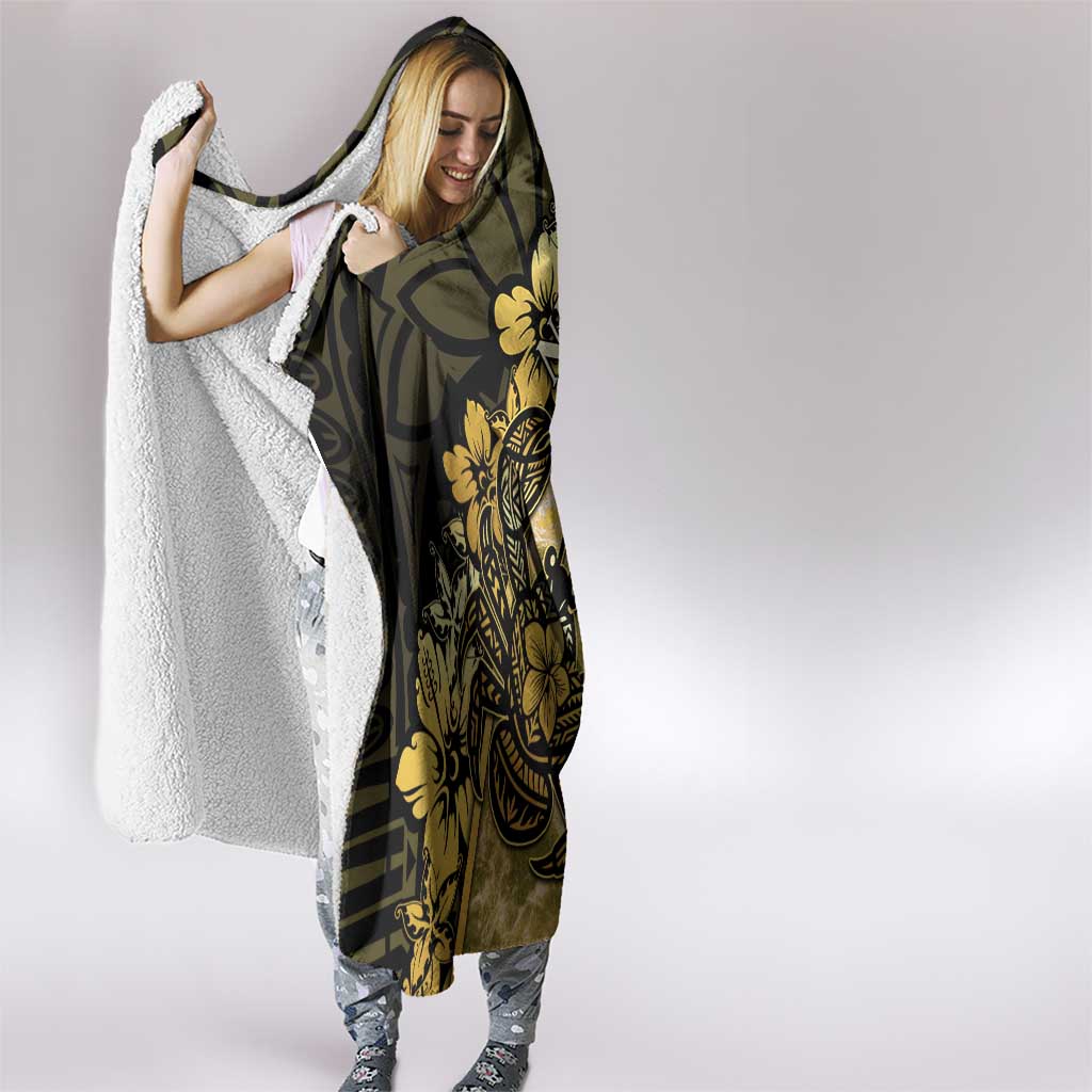 Niue Hooded Blanket Niuean Crab Waves Style DT05 - Polynesian Pride
