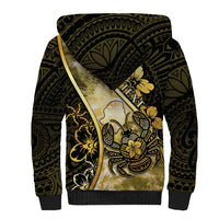 Personalised Niue Sherpa Hoodie Niuean Crab Waves Style DT05 - Polynesian Pride