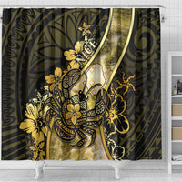Niue Shower Curtain Niuean Crab Waves Style