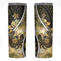 Personalised Niue Skinny Tumbler Niuean Crab Waves Style