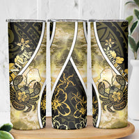 Personalised Niue Skinny Tumbler Niuean Crab Waves Style