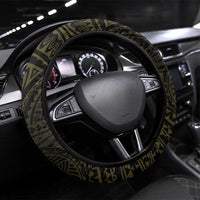 Niue Steering Wheel Cover Niuean Crab Waves Style DT05 Universal Fit Gold - Polynesian Pride