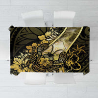 Niue Tablecloth Niuean Crab Waves Style DT05 Gold - Polynesian Pride