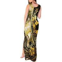 Personalised Niue Tank Maxi Dress Niuean Crab Waves Style