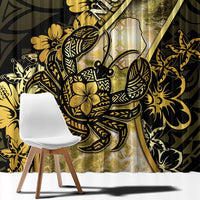 Niue Window Curtain Niuean Crab Waves Style