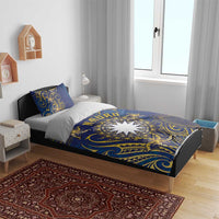 Nauru Bedding Set Hibiscus Polynesian Tribal Pattern