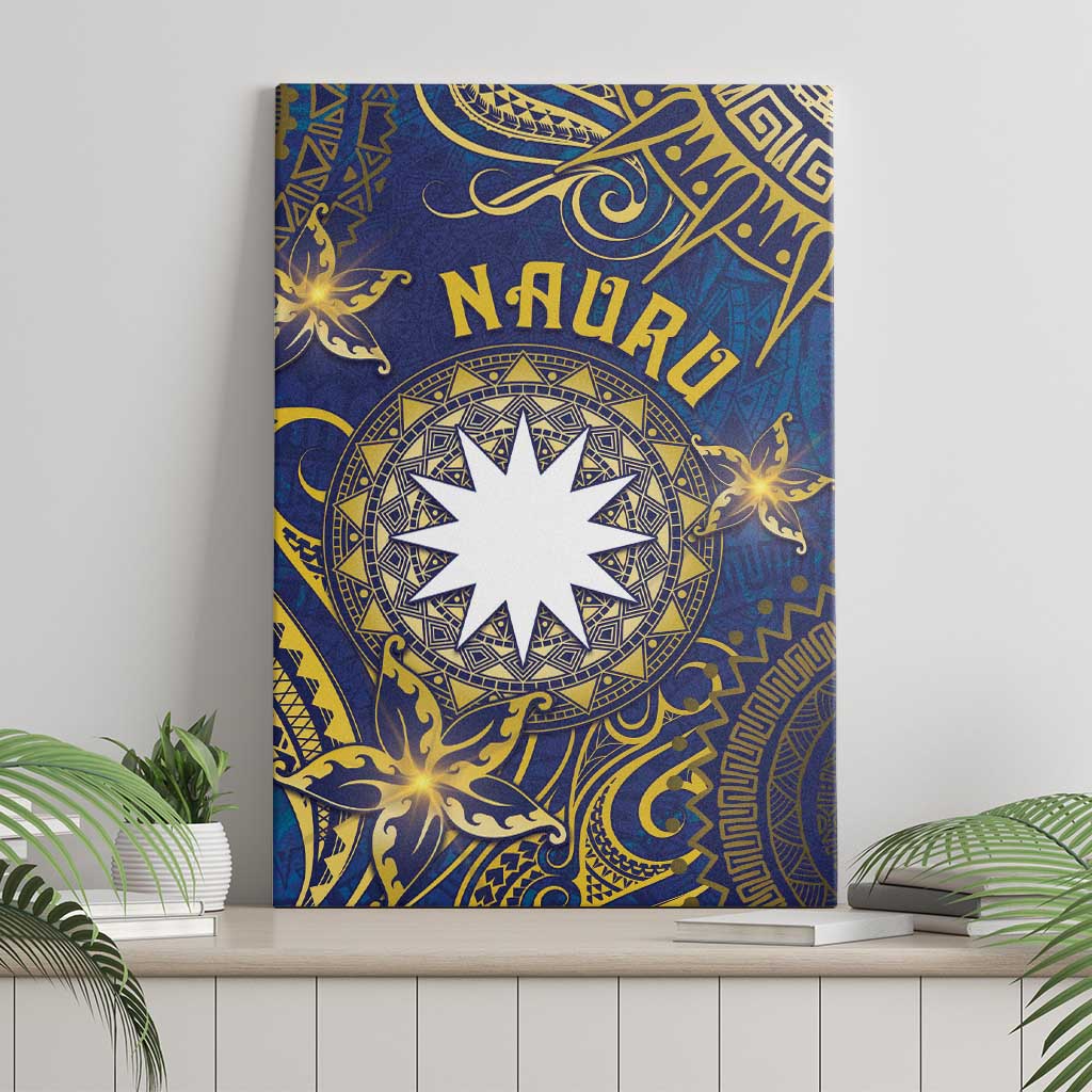 Nauru Canvas Wall Art Hibiscus Polynesian Tribal Pattern