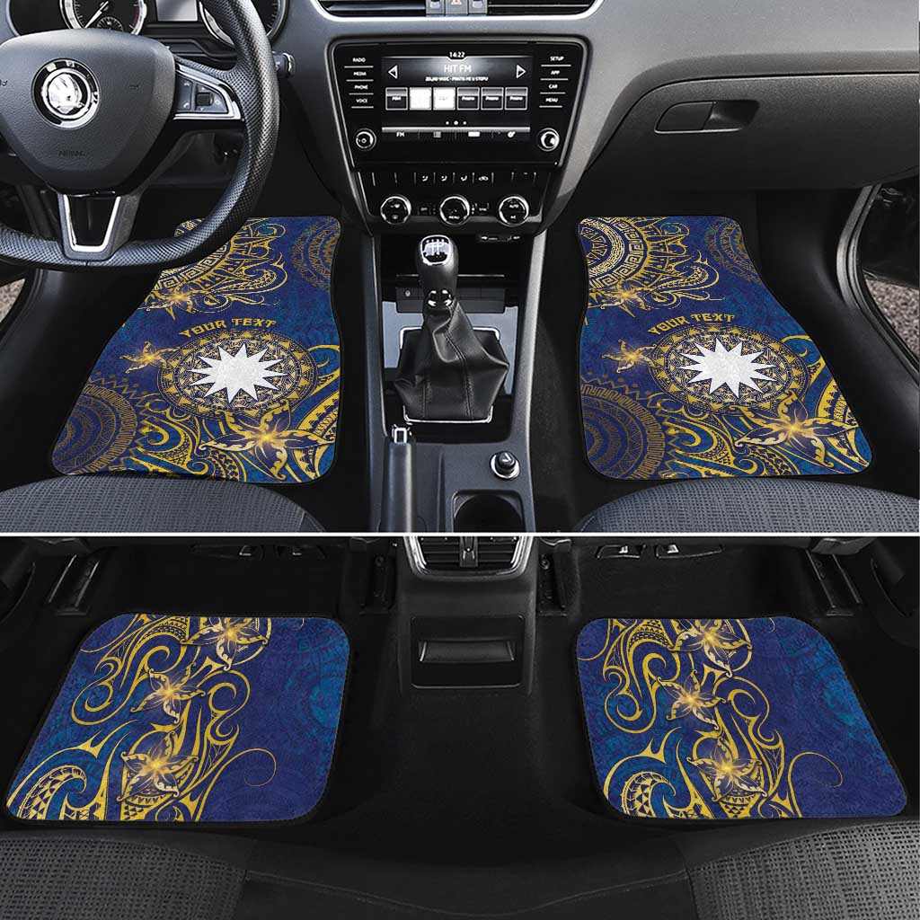 Nauru Car Mats Hibiscus Polynesian Tribal Pattern