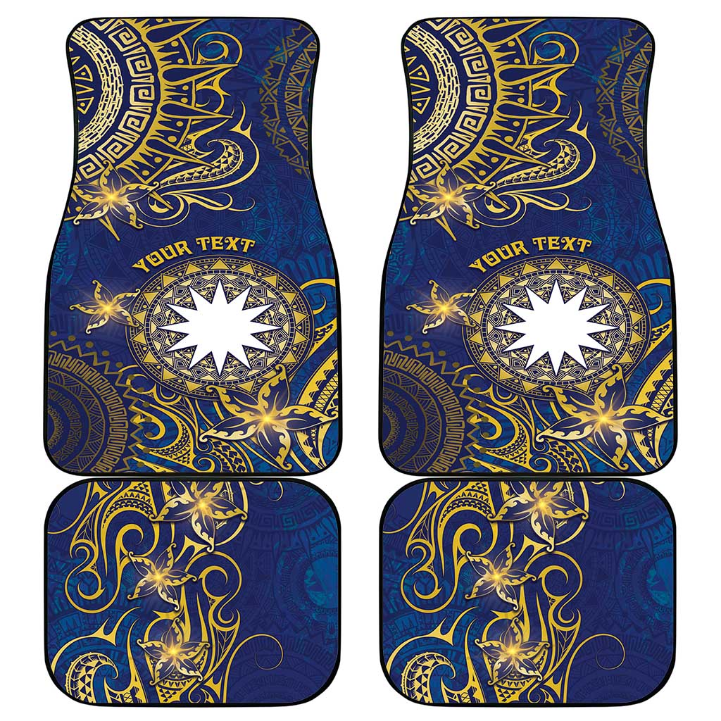 Nauru Car Mats Hibiscus Polynesian Tribal Pattern