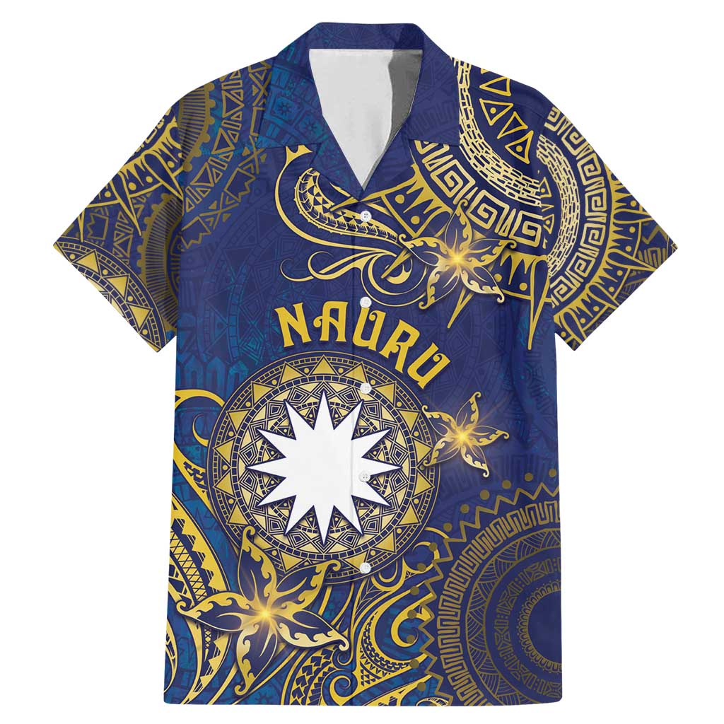 Personalised Nauru Family Matching Mermaid Dress and Hawaiian Shirt Hibiscus Polynesian Tribal Pattern