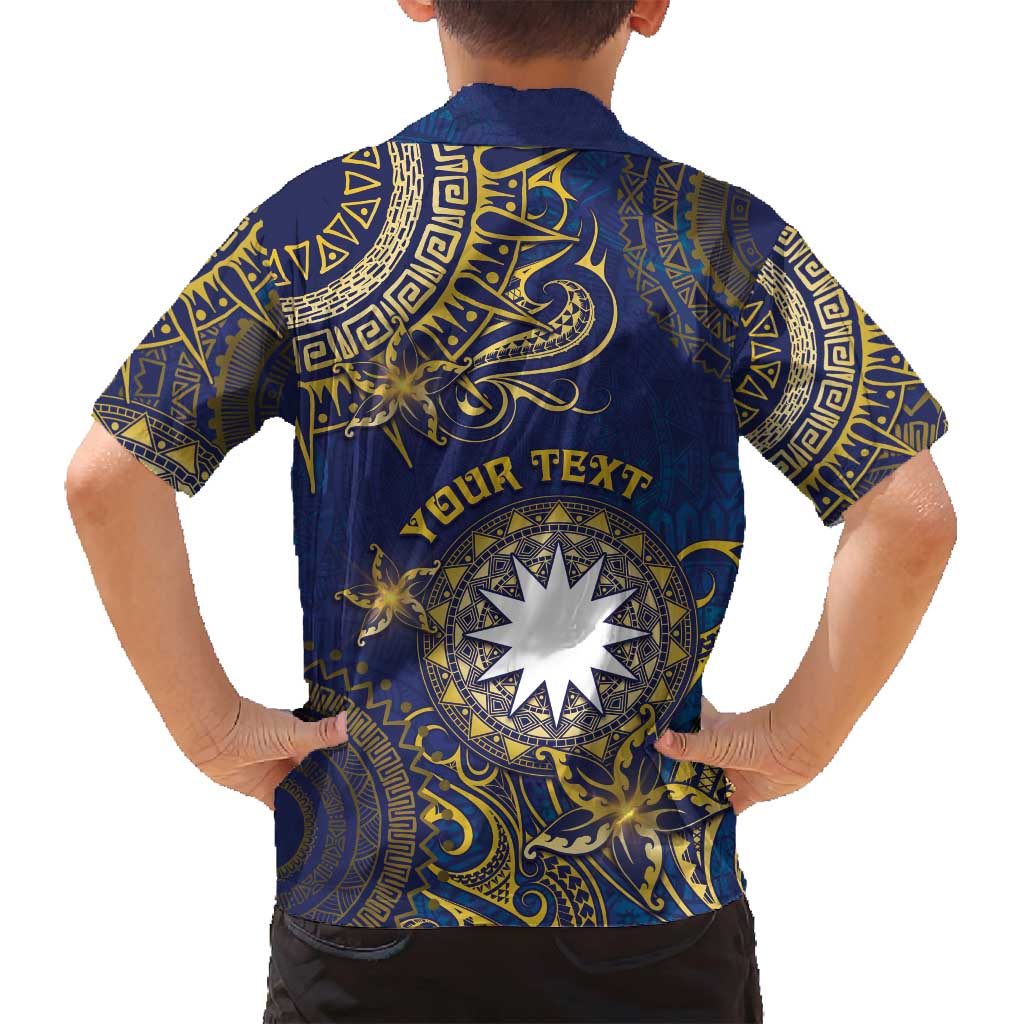 Personalised Nauru Family Matching Summer Maxi Dress and Hawaiian Shirt Hibiscus Polynesian Tribal Pattern