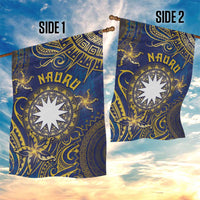 Nauru Garden Flag Hibiscus Polynesian Tribal Pattern