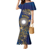 Personalised Nauru Mermaid Dress Hibiscus Polynesian Tribal Pattern