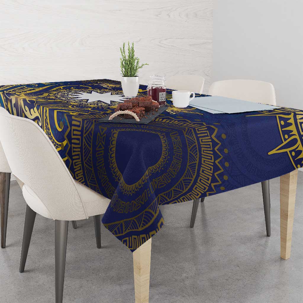 Nauru Tablecloth Hibiscus Polynesian Tribal Pattern
