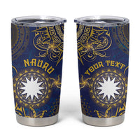 Personalised Nauru Tumbler Cup Hibiscus Polynesian Tribal Pattern