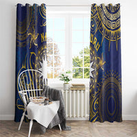 Nauru Window Curtain Hibiscus Polynesian Tribal Pattern
