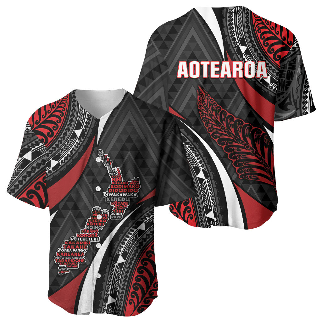 Aotearoa New Zealand Native Birds Map Baseball Jersey Silver Fern Tribal Pattern DT05 - Polynesian Pride