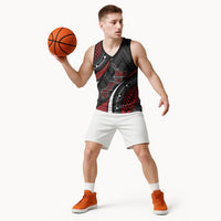 Aotearoa New Zealand Native Birds Map Basketball Jersey Silver Fern Tribal Pattern DT05 - Polynesian Pride