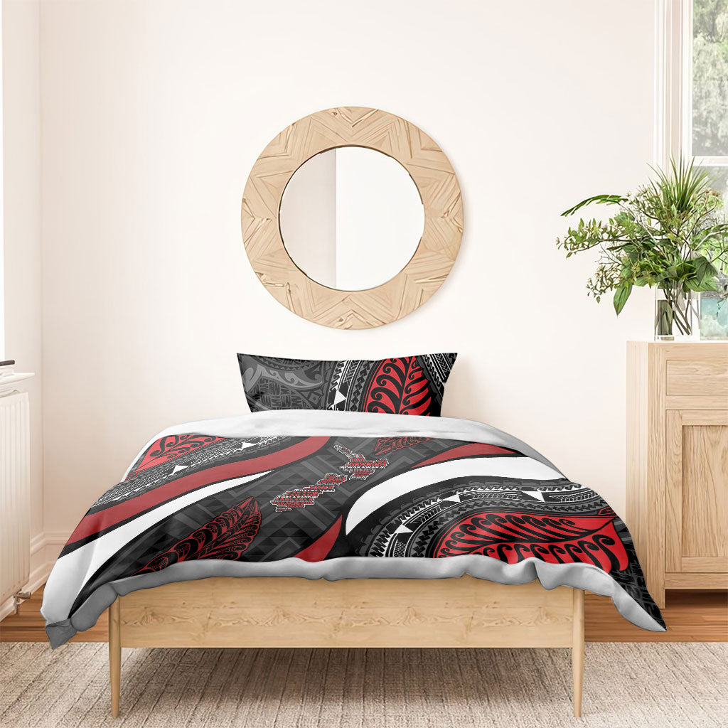 Aotearoa New Zealand Native Birds Map Bedding Set Silver Fern Tribal Pattern DT05 - Polynesian Pride