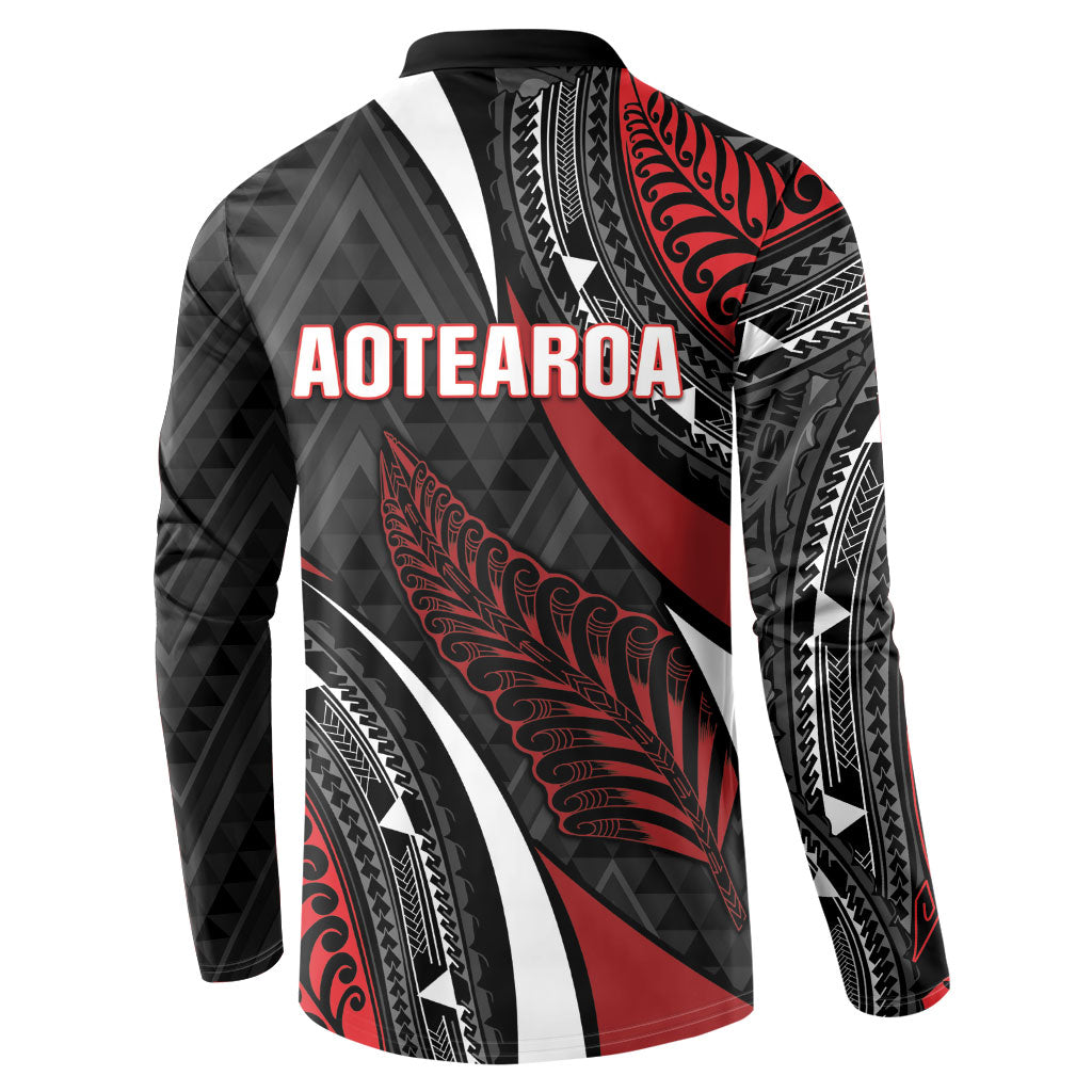 Aotearoa New Zealand Native Birds Map Button Sweatshirt Silver Fern Tribal Pattern DT05 - Polynesian Pride
