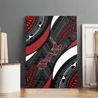 Aotearoa New Zealand Native Birds Map Canvas Wall Art Silver Fern Tribal Pattern DT05 - Polynesian Pride