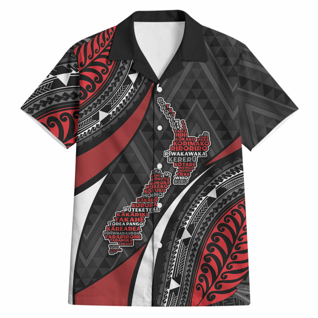 Aotearoa New Zealand Native Birds Map Hawaiian Shirt Silver Fern Tribal Pattern