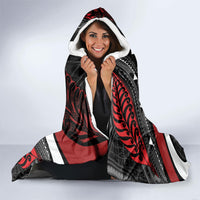 Aotearoa New Zealand Native Birds Map Hooded Blanket Silver Fern Tribal Pattern DT05 - Polynesian Pride