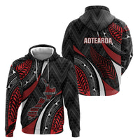 Aotearoa New Zealand Native Birds Map Hoodie Silver Fern Tribal Pattern DT05 - Polynesian Pride