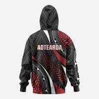 Aotearoa New Zealand Native Birds Map Hoodie Silver Fern Tribal Pattern DT05 - Polynesian Pride