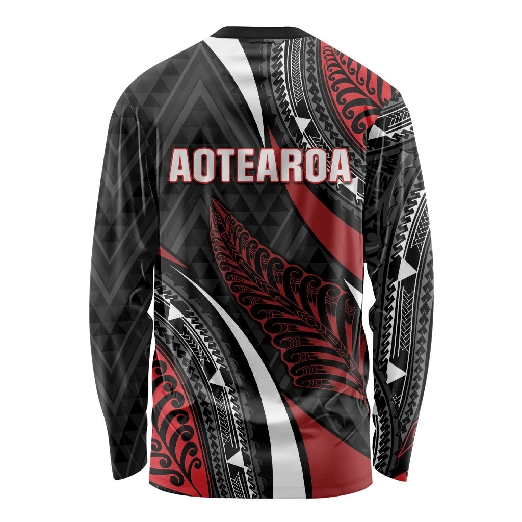Aotearoa New Zealand Native Birds Map Long Sleeve Shirt Silver Fern Tribal Pattern DT05 - Polynesian Pride