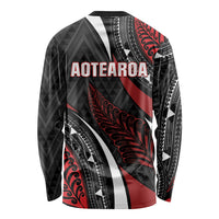 Aotearoa New Zealand Native Birds Map Long Sleeve Shirt Silver Fern Tribal Pattern DT05 - Polynesian Pride