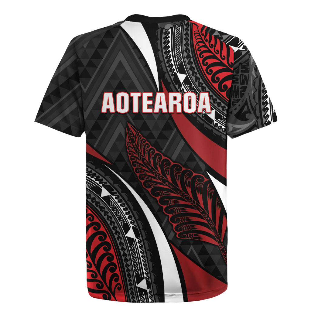 Aotearoa New Zealand Native Birds Map Rugby Jersey Silver Fern Tribal Pattern DT05 - Polynesian Pride