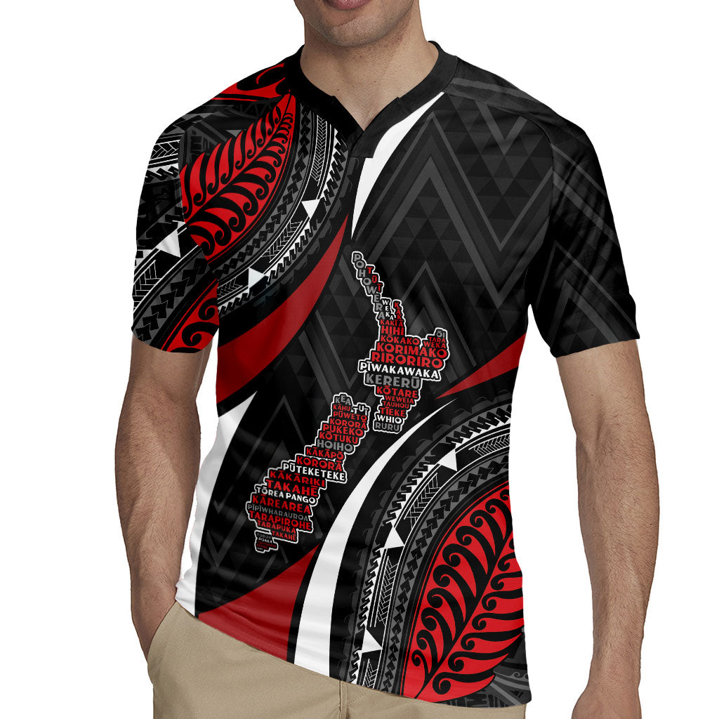 Aotearoa New Zealand Native Birds Map Rugby Jersey Silver Fern Tribal Pattern DT05 - Polynesian Pride