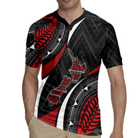 Aotearoa New Zealand Native Birds Map Rugby Jersey Silver Fern Tribal Pattern DT05 - Polynesian Pride