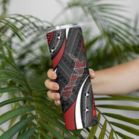 Aotearoa New Zealand Native Birds Map Skinny Tumbler Silver Fern Tribal Pattern DT05 - Polynesian Pride